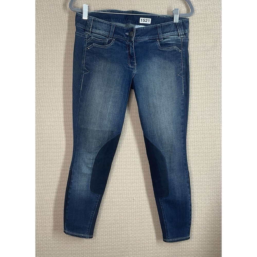Ariat Riding Britches Blue Denim‎ Jeans Straight Leg Jogger Womens size 28 Reg